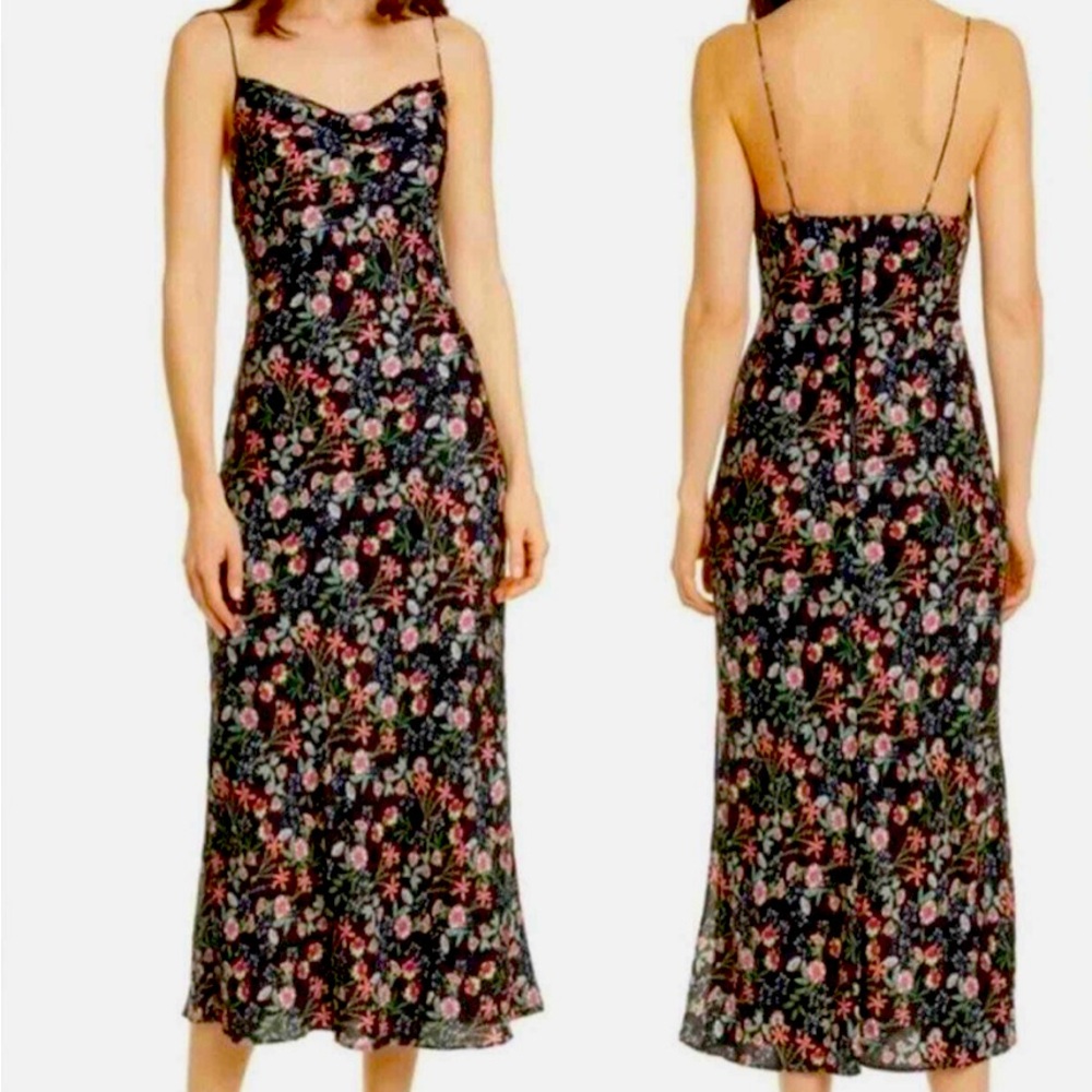 Alice & Olivia floral midi dress Size 4